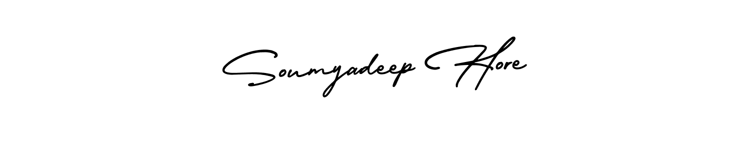 How to make Soumyadeep Hore name signature. Use AmerikaSignatureDemo-Regular style for creating short signs online. This is the latest handwritten sign. Soumyadeep Hore signature style 3 images and pictures png