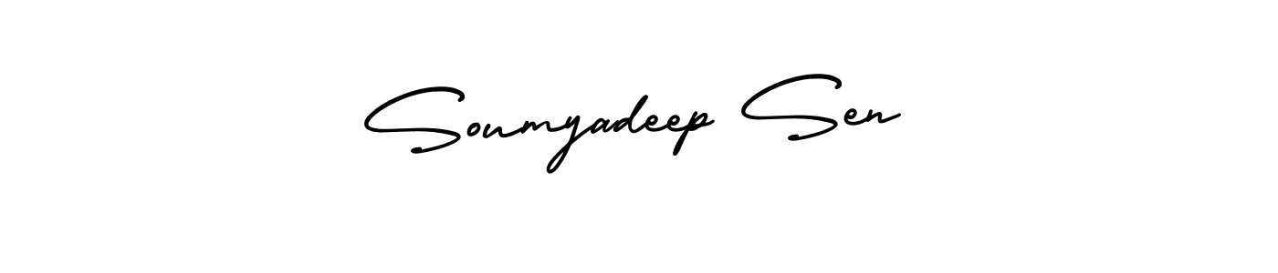 How to Draw Soumyadeep Sen signature style? AmerikaSignatureDemo-Regular is a latest design signature styles for name Soumyadeep Sen. Soumyadeep Sen signature style 3 images and pictures png