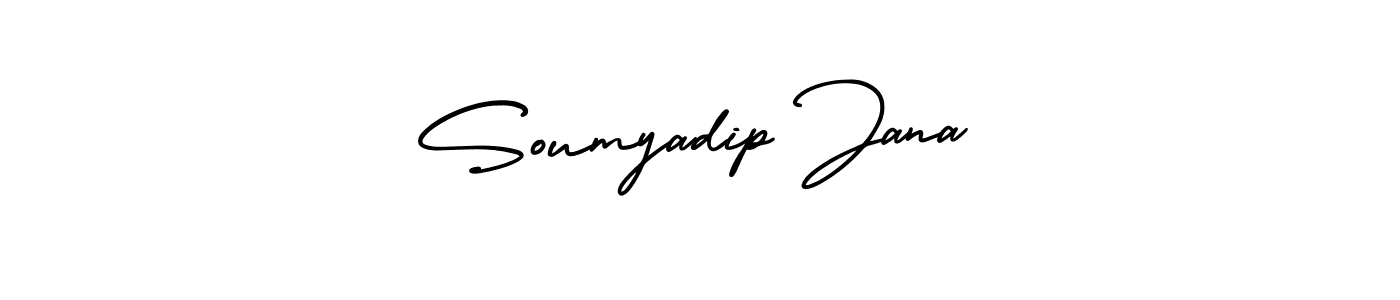 How to Draw Soumyadip Jana signature style? AmerikaSignatureDemo-Regular is a latest design signature styles for name Soumyadip Jana. Soumyadip Jana signature style 3 images and pictures png