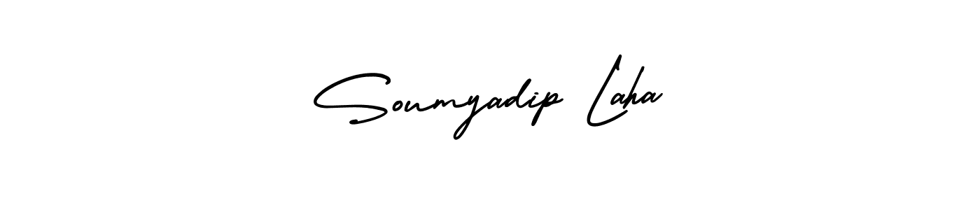 Design your own signature with our free online signature maker. With this signature software, you can create a handwritten (AmerikaSignatureDemo-Regular) signature for name Soumyadip Laha. Soumyadip Laha signature style 3 images and pictures png