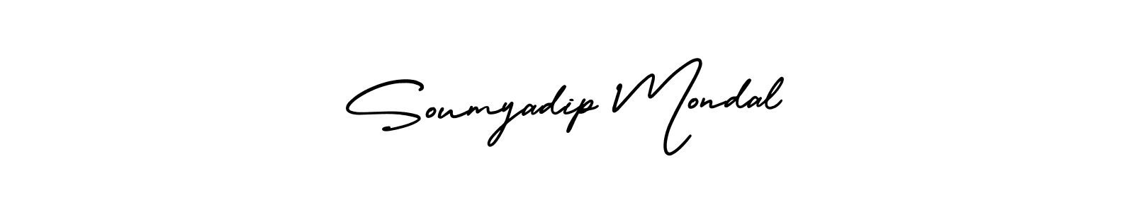 How to Draw Soumyadip Mondal signature style? AmerikaSignatureDemo-Regular is a latest design signature styles for name Soumyadip Mondal. Soumyadip Mondal signature style 3 images and pictures png