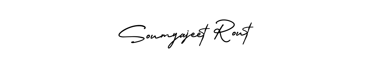 Use a signature maker to create a handwritten signature online. With this signature software, you can design (AmerikaSignatureDemo-Regular) your own signature for name Soumyajeet Rout. Soumyajeet Rout signature style 3 images and pictures png