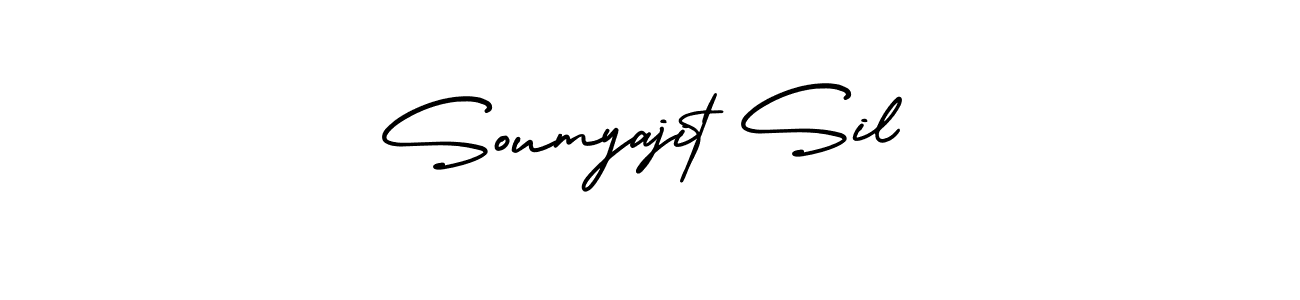 How to make Soumyajit Sil signature? AmerikaSignatureDemo-Regular is a professional autograph style. Create handwritten signature for Soumyajit Sil name. Soumyajit Sil signature style 3 images and pictures png