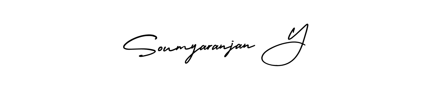 It looks lik you need a new signature style for name Soumyaranjan Y. Design unique handwritten (AmerikaSignatureDemo-Regular) signature with our free signature maker in just a few clicks. Soumyaranjan Y signature style 3 images and pictures png