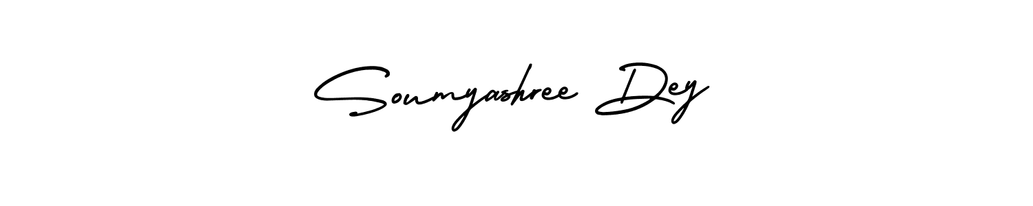 The best way (AmerikaSignatureDemo-Regular) to make a short signature is to pick only two or three words in your name. The name Soumyashree Dey include a total of six letters. For converting this name. Soumyashree Dey signature style 3 images and pictures png