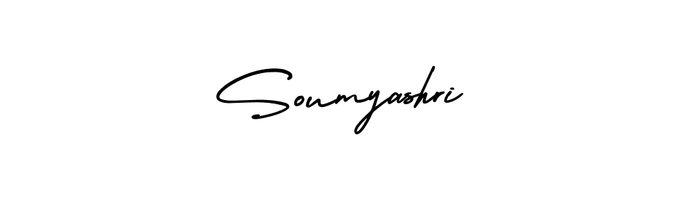 How to make Soumyashri name signature. Use AmerikaSignatureDemo-Regular style for creating short signs online. This is the latest handwritten sign. Soumyashri signature style 3 images and pictures png