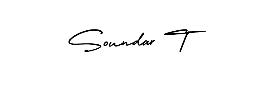 Create a beautiful signature design for name Soundar T. With this signature (AmerikaSignatureDemo-Regular) fonts, you can make a handwritten signature for free. Soundar T signature style 3 images and pictures png