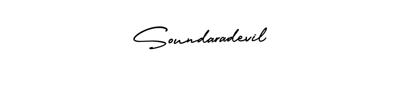 The best way (AmerikaSignatureDemo-Regular) to make a short signature is to pick only two or three words in your name. The name Soundaradevil include a total of six letters. For converting this name. Soundaradevil signature style 3 images and pictures png