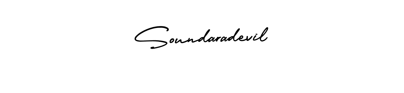 Make a beautiful signature design for name Soundaradevil. With this signature (AmerikaSignatureDemo-Regular) style, you can create a handwritten signature for free. Soundaradevil signature style 3 images and pictures png