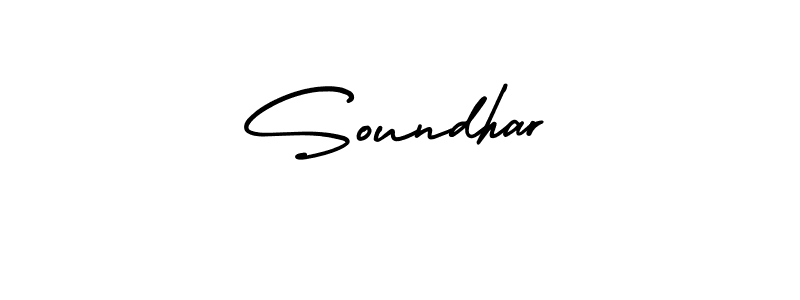 Make a beautiful signature design for name Soundhar. With this signature (AmerikaSignatureDemo-Regular) style, you can create a handwritten signature for free. Soundhar signature style 3 images and pictures png