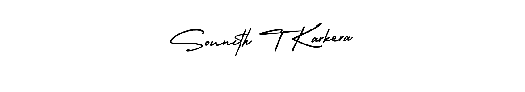 Make a beautiful signature design for name Sounith T Karkera. Use this online signature maker to create a handwritten signature for free. Sounith T Karkera signature style 3 images and pictures png