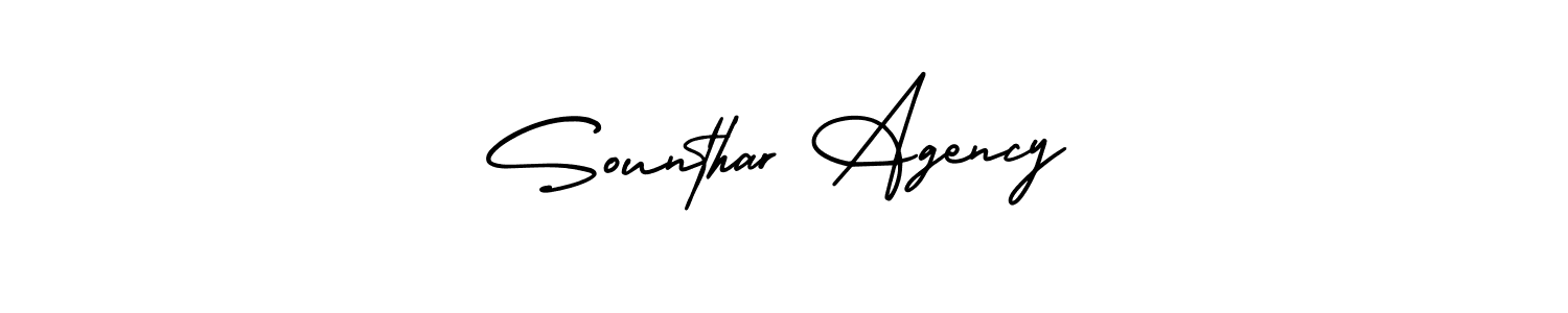 Create a beautiful signature design for name Sounthar Agency. With this signature (AmerikaSignatureDemo-Regular) fonts, you can make a handwritten signature for free. Sounthar Agency signature style 3 images and pictures png