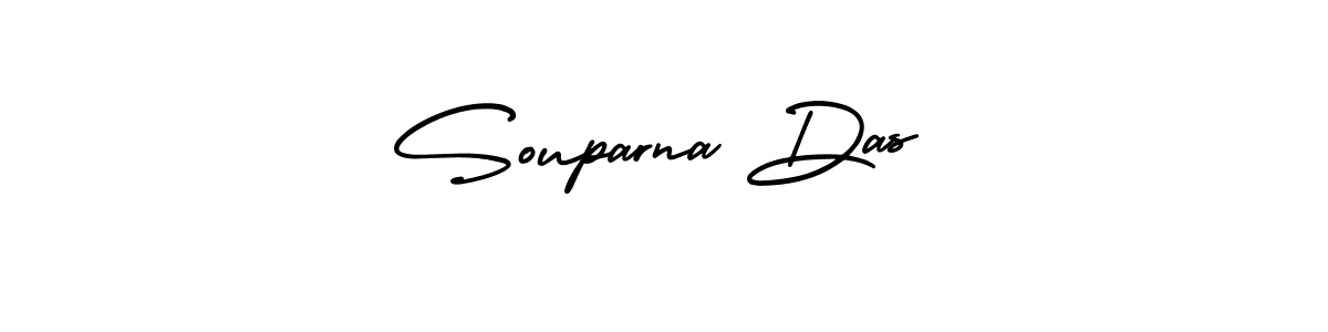 The best way (AmerikaSignatureDemo-Regular) to make a short signature is to pick only two or three words in your name. The name Souparna Das include a total of six letters. For converting this name. Souparna Das signature style 3 images and pictures png