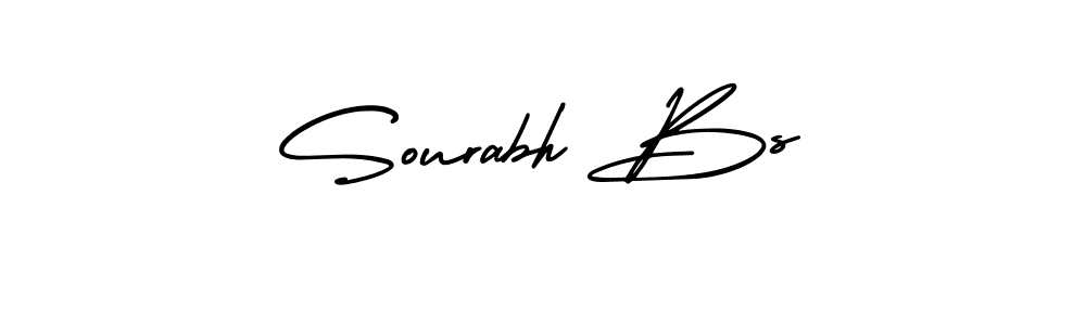 Design your own signature with our free online signature maker. With this signature software, you can create a handwritten (AmerikaSignatureDemo-Regular) signature for name Sourabh Bs. Sourabh Bs signature style 3 images and pictures png