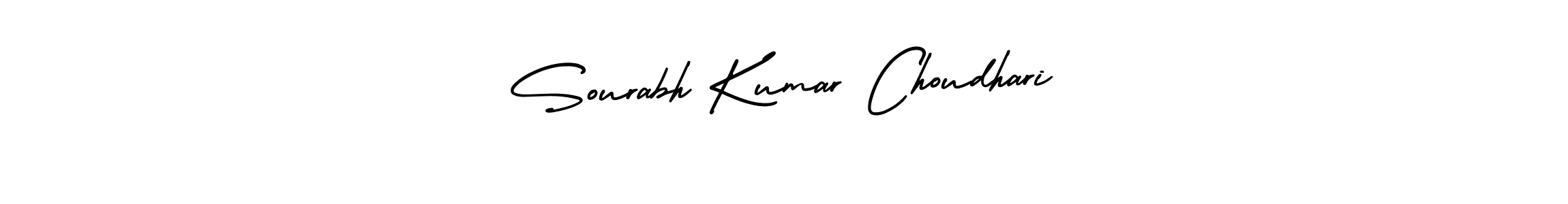 You should practise on your own different ways (AmerikaSignatureDemo-Regular) to write your name (Sourabh Kumar Choudhari) in signature. don't let someone else do it for you. Sourabh Kumar Choudhari signature style 3 images and pictures png