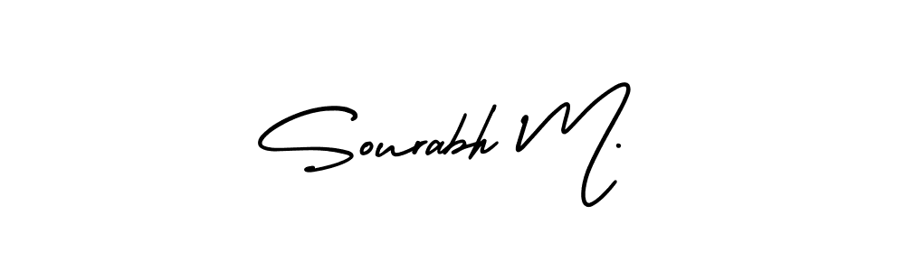 if you are searching for the best signature style for your name Sourabh M.. so please give up your signature search. here we have designed multiple signature styles  using AmerikaSignatureDemo-Regular. Sourabh M. signature style 3 images and pictures png