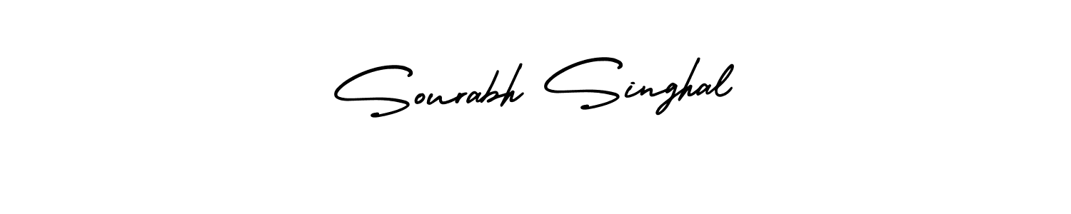 Design your own signature with our free online signature maker. With this signature software, you can create a handwritten (AmerikaSignatureDemo-Regular) signature for name Sourabh Singhal. Sourabh Singhal signature style 3 images and pictures png