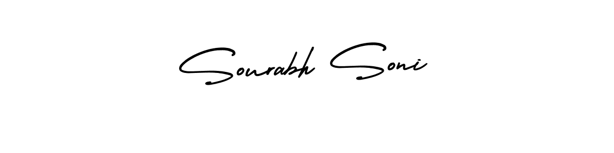 Design your own signature with our free online signature maker. With this signature software, you can create a handwritten (AmerikaSignatureDemo-Regular) signature for name Sourabh Soni. Sourabh Soni signature style 3 images and pictures png