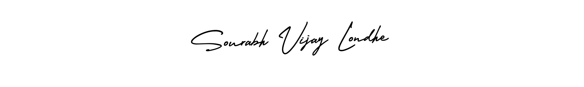 if you are searching for the best signature style for your name Sourabh Vijay Londhe. so please give up your signature search. here we have designed multiple signature styles  using AmerikaSignatureDemo-Regular. Sourabh Vijay Londhe signature style 3 images and pictures png