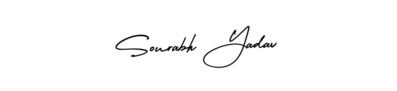 Use a signature maker to create a handwritten signature online. With this signature software, you can design (AmerikaSignatureDemo-Regular) your own signature for name Sourabh Yadav. Sourabh Yadav signature style 3 images and pictures png