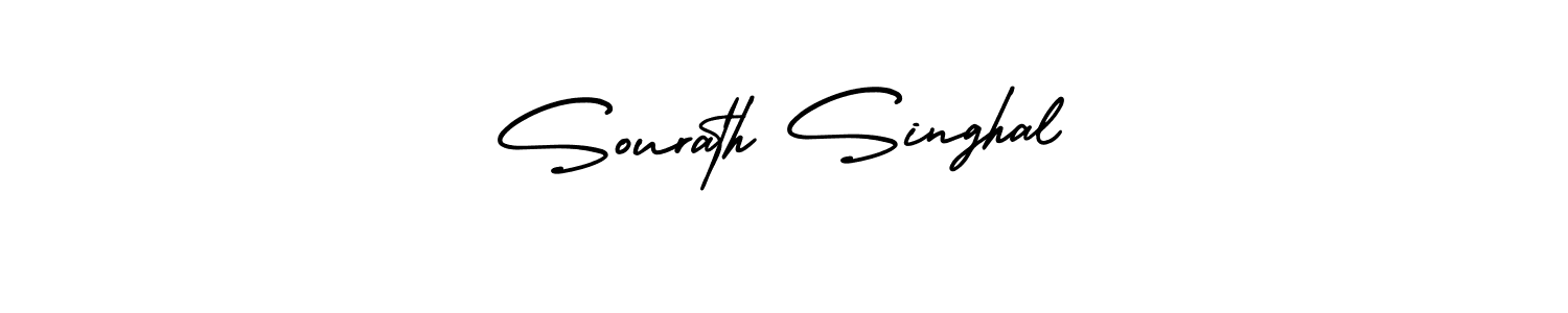 How to make Sourath Singhal signature? AmerikaSignatureDemo-Regular is a professional autograph style. Create handwritten signature for Sourath Singhal name. Sourath Singhal signature style 3 images and pictures png