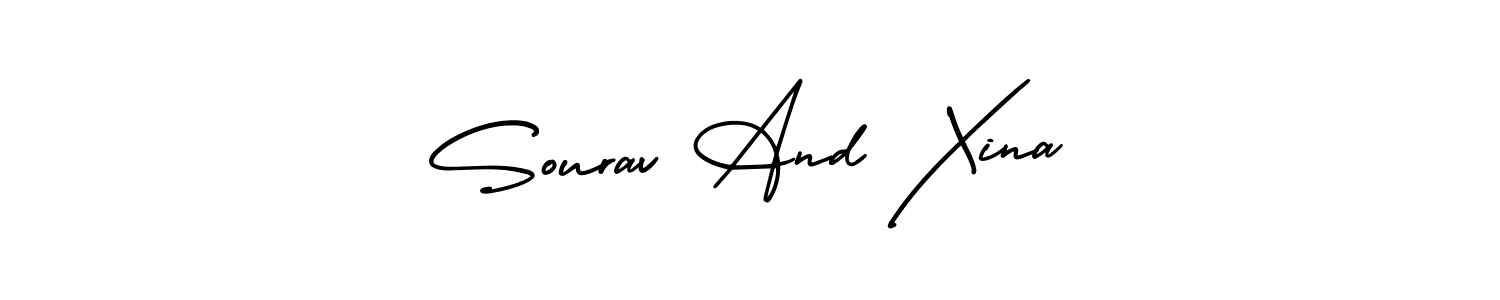 Once you've used our free online signature maker to create your best signature AmerikaSignatureDemo-Regular style, it's time to enjoy all of the benefits that Sourav And Xina name signing documents. Sourav And Xina signature style 3 images and pictures png