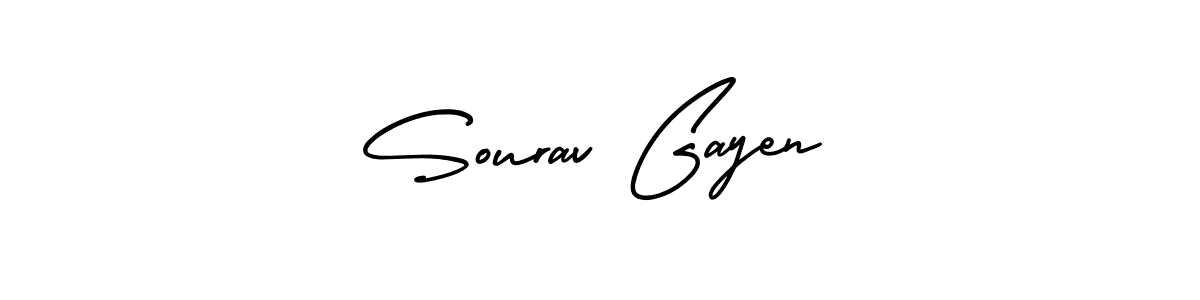 Design your own signature with our free online signature maker. With this signature software, you can create a handwritten (AmerikaSignatureDemo-Regular) signature for name Sourav Gayen. Sourav Gayen signature style 3 images and pictures png