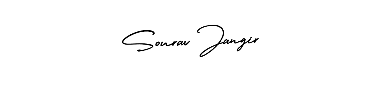 AmerikaSignatureDemo-Regular is a professional signature style that is perfect for those who want to add a touch of class to their signature. It is also a great choice for those who want to make their signature more unique. Get Sourav Jangir name to fancy signature for free. Sourav Jangir signature style 3 images and pictures png