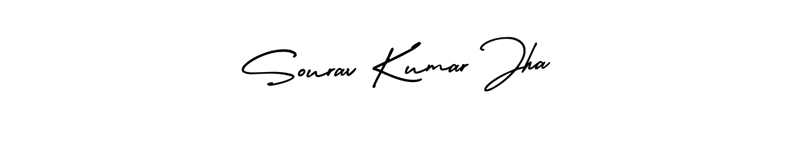 How to make Sourav Kumar Jha name signature. Use AmerikaSignatureDemo-Regular style for creating short signs online. This is the latest handwritten sign. Sourav Kumar Jha signature style 3 images and pictures png