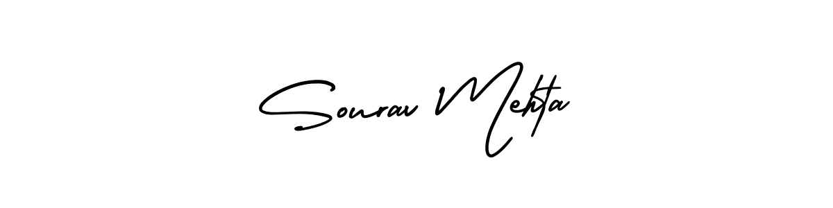 Make a beautiful signature design for name Sourav Mehta. With this signature (AmerikaSignatureDemo-Regular) style, you can create a handwritten signature for free. Sourav Mehta signature style 3 images and pictures png