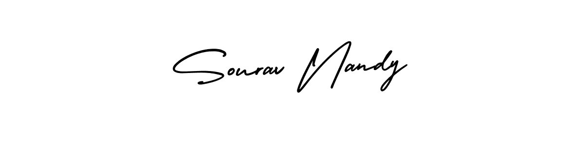 Design your own signature with our free online signature maker. With this signature software, you can create a handwritten (AmerikaSignatureDemo-Regular) signature for name Sourav Nandy. Sourav Nandy signature style 3 images and pictures png