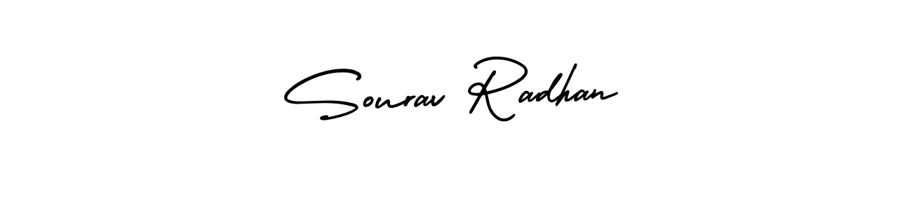 Make a beautiful signature design for name Sourav Radhan. With this signature (AmerikaSignatureDemo-Regular) style, you can create a handwritten signature for free. Sourav Radhan signature style 3 images and pictures png