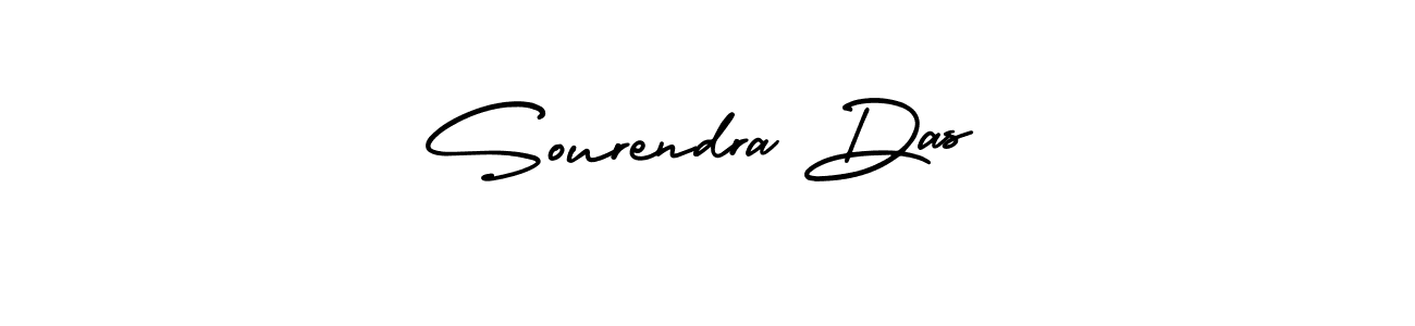 You should practise on your own different ways (AmerikaSignatureDemo-Regular) to write your name (Sourendra Das) in signature. don't let someone else do it for you. Sourendra Das signature style 3 images and pictures png