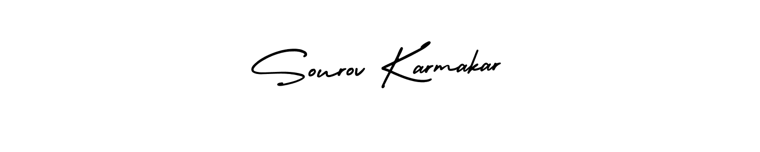 The best way (AmerikaSignatureDemo-Regular) to make a short signature is to pick only two or three words in your name. The name Sourov Karmakar include a total of six letters. For converting this name. Sourov Karmakar signature style 3 images and pictures png