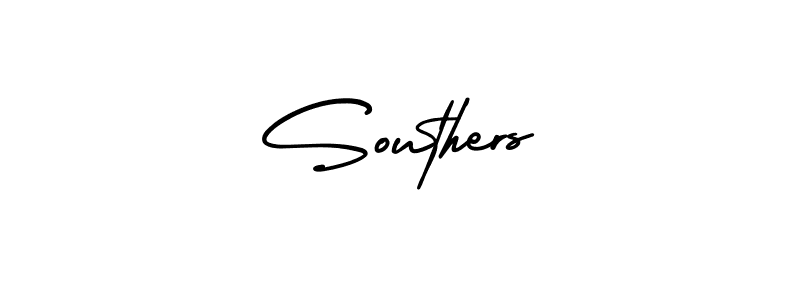 You should practise on your own different ways (AmerikaSignatureDemo-Regular) to write your name (Southers) in signature. don't let someone else do it for you. Southers signature style 3 images and pictures png