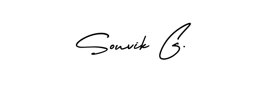 How to make Souvik G. signature? AmerikaSignatureDemo-Regular is a professional autograph style. Create handwritten signature for Souvik G. name. Souvik G. signature style 3 images and pictures png