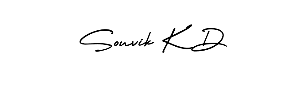 Design your own signature with our free online signature maker. With this signature software, you can create a handwritten (AmerikaSignatureDemo-Regular) signature for name Souvik K D. Souvik K D signature style 3 images and pictures png