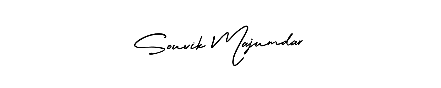 Souvik Majumdar stylish signature style. Best Handwritten Sign (AmerikaSignatureDemo-Regular) for my name. Handwritten Signature Collection Ideas for my name Souvik Majumdar. Souvik Majumdar signature style 3 images and pictures png