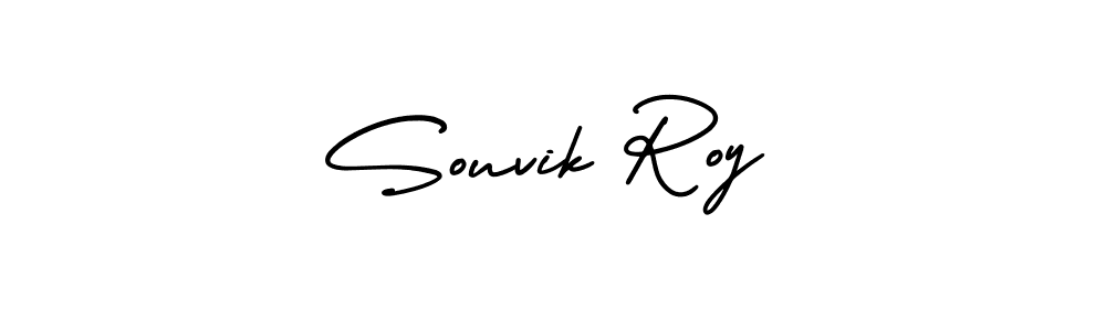 Use a signature maker to create a handwritten signature online. With this signature software, you can design (AmerikaSignatureDemo-Regular) your own signature for name Souvik Roy. Souvik Roy signature style 3 images and pictures png