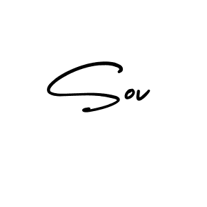 Use a signature maker to create a handwritten signature online. With this signature software, you can design (AmerikaSignatureDemo-Regular) your own signature for name Sov. Sov signature style 3 images and pictures png