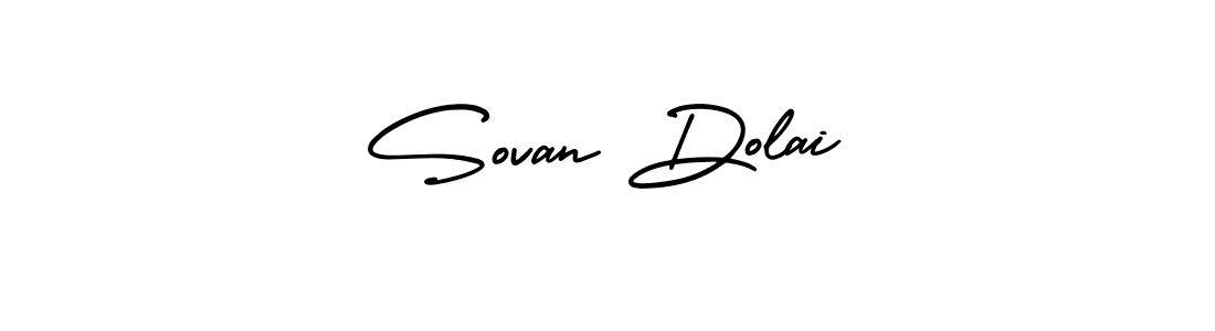It looks lik you need a new signature style for name Sovan Dolai. Design unique handwritten (AmerikaSignatureDemo-Regular) signature with our free signature maker in just a few clicks. Sovan Dolai signature style 3 images and pictures png