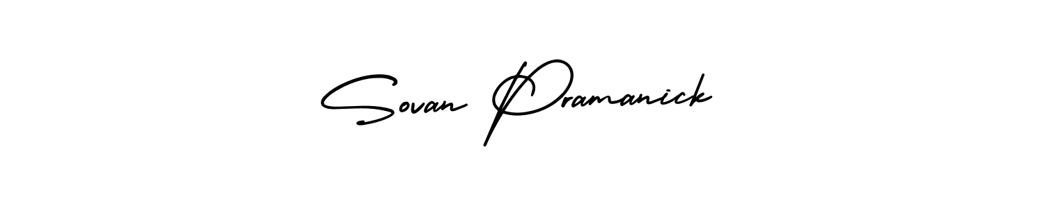 Make a beautiful signature design for name Sovan Pramanick. Use this online signature maker to create a handwritten signature for free. Sovan Pramanick signature style 3 images and pictures png