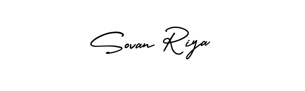 Design your own signature with our free online signature maker. With this signature software, you can create a handwritten (AmerikaSignatureDemo-Regular) signature for name Sovan Riya. Sovan Riya signature style 3 images and pictures png