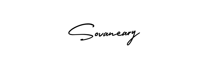 Sovaneary stylish signature style. Best Handwritten Sign (AmerikaSignatureDemo-Regular) for my name. Handwritten Signature Collection Ideas for my name Sovaneary. Sovaneary signature style 3 images and pictures png