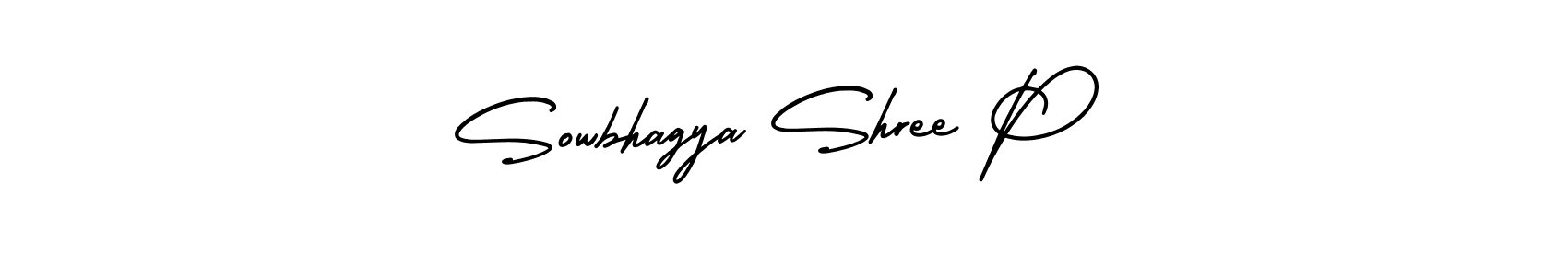 Make a short Sowbhagya Shree P signature style. Manage your documents anywhere anytime using AmerikaSignatureDemo-Regular. Create and add eSignatures, submit forms, share and send files easily. Sowbhagya Shree P signature style 3 images and pictures png