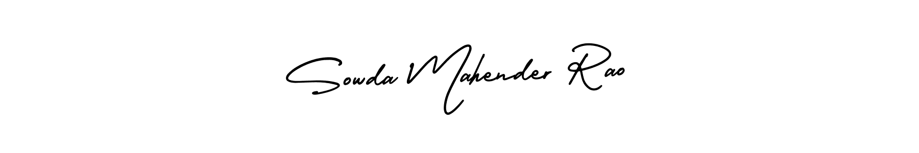 if you are searching for the best signature style for your name Sowda Mahender Rao. so please give up your signature search. here we have designed multiple signature styles  using AmerikaSignatureDemo-Regular. Sowda Mahender Rao signature style 3 images and pictures png