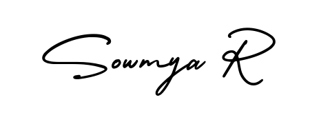 Get an exclusive digital autograph for Sowmya R. The AmerikaSignatureDemo-Regular typeface captures the charm of real penmanship on paper. Sowmya R signature style 3 images and pictures png