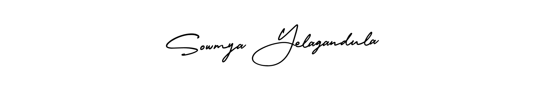 Create a beautiful signature design for name Sowmya Yelagandula. With this signature (AmerikaSignatureDemo-Regular) fonts, you can make a handwritten signature for free. Sowmya Yelagandula signature style 3 images and pictures png