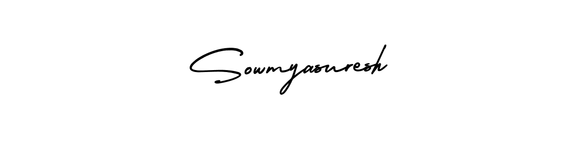 Use a signature maker to create a handwritten signature online. With this signature software, you can design (AmerikaSignatureDemo-Regular) your own signature for name Sowmyasuresh. Sowmyasuresh signature style 3 images and pictures png