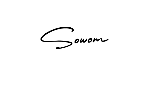 Make a short Sowom signature style. Manage your documents anywhere anytime using AmerikaSignatureDemo-Regular. Create and add eSignatures, submit forms, share and send files easily. Sowom signature style 3 images and pictures png